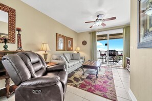 Condo, Multiple Beds (Grand Panama 1-409) | Living area | TV - Grand Panama 1-409 (Panama City Beach)