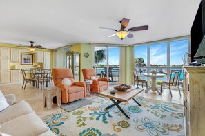Condo, Multiple Beds (SeaSpray Riverside 214) | Living area | TV - Seaspray Riverside 214 (Pensacola)