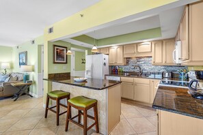 Condo, Multiple Beds (SeaSpray Riverside 214) | Private kitchen | Oven, toaster, paper towels - Seaspray Riverside 214 (Pensacola)