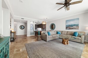 Condo, Multiple Beds (Indigo West 1403) | Living area | TV - Indigo West 1403 (Pensacola)