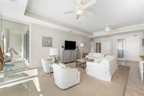 Condo, Multiple Beds (La Playa 902) | Living area | TV
