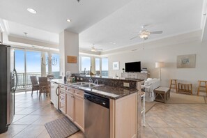 Condo, Multiple Beds (La Playa 902) | Private kitchen | Oven, toaster, paper towels - La Playa 902 (Pensacola)