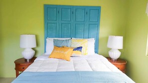 2 bedrooms, desk, iron/ironing board, travel cot