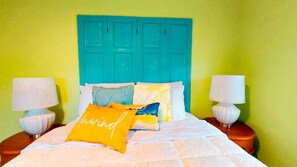 2 bedrooms, desk, iron/ironing board, travel cot