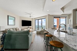 Condo, Multiple Beds (Seachase 704C) | Living area | TV