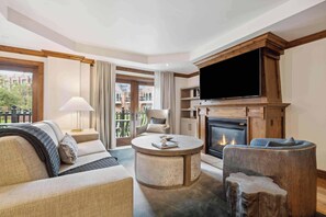 TV, fireplace - The Aspen Mountain Residences 38AB - 2 Bedroom Residence (Aspen)