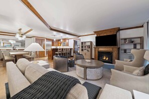TV, fireplace - The Aspen Mountain Residences 47AB - 2 Bedroom Residence (Aspen)