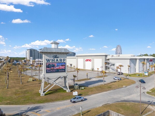 Located near the AMC cinema, The Wharf hotel offers easy access to local attractions.