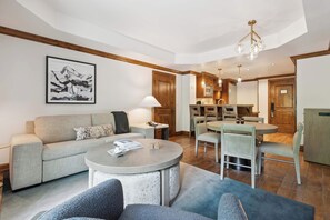 TV, fireplace - The Aspen Mountain Residences 18B 1 Bedroom Residence (Aspen)