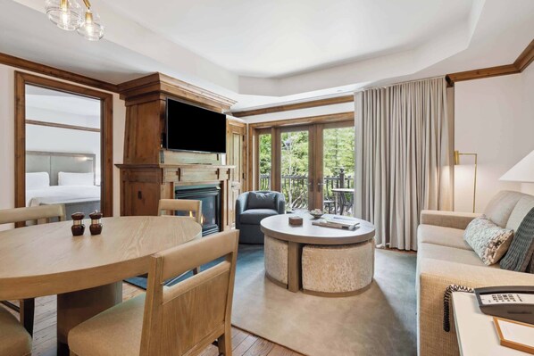 TV, fireplace - The Aspen Mountain Residences 18B 1 Bedroom Residence (Aspen)