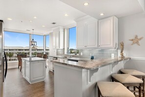 Condo, Multiple Beds (La Playa 301) | Private kitchen | Oven, toaster, paper towels - La Playa 301 (Pensacola)