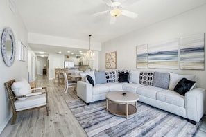 Condo, Multiple Beds (Spanish Key 404) | Living area | TV - Spanish Key 404 (Pensacola)