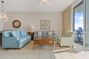 Condo, Multiple Beds (Spanish Key 404) | Living area | TV - Spanish Key 404 (Pensacola)