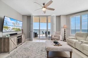 Condo, Multiple Beds (Beach Colony East 8C) | Living area | TV