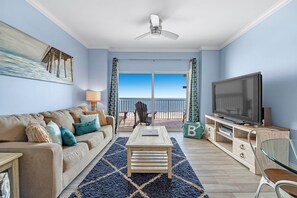Condo, 1 King Bed with Sofa bed (Tidewater 706) | Living area | TV - Tidewater 706 (Orange Beach)