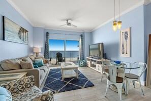 Condo, 1 King Bed with Sofa bed (Tidewater 706) | Living area | TV - Tidewater 706 (Orange Beach)