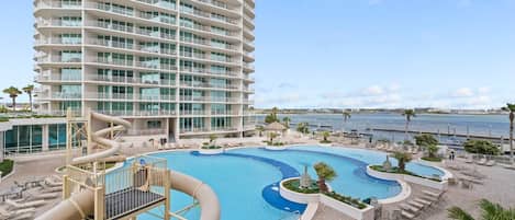 Lejlighed - flere senge (Caribe D412) | Pool | Indendørs pool, udendørs pool