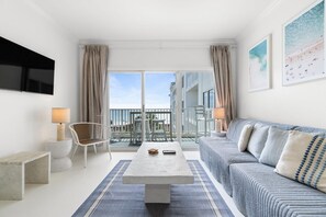 Condo, Multiple Beds (Palm Beach D45) | Living area | TV - Palm Beach D45 (Orange Beach)