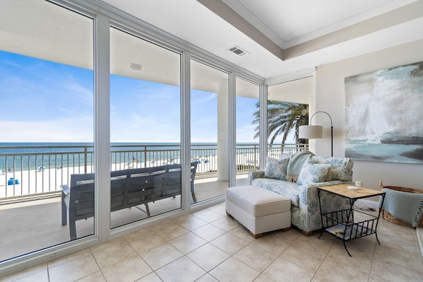 Condo, Multiple Beds (La Playa 202) | Living area | TV - La Playa 202 (Pensacola)
