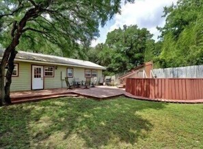 Terrace/patio - Wimberley Getaway with Private Pool and Fire Pit (Wimberley)