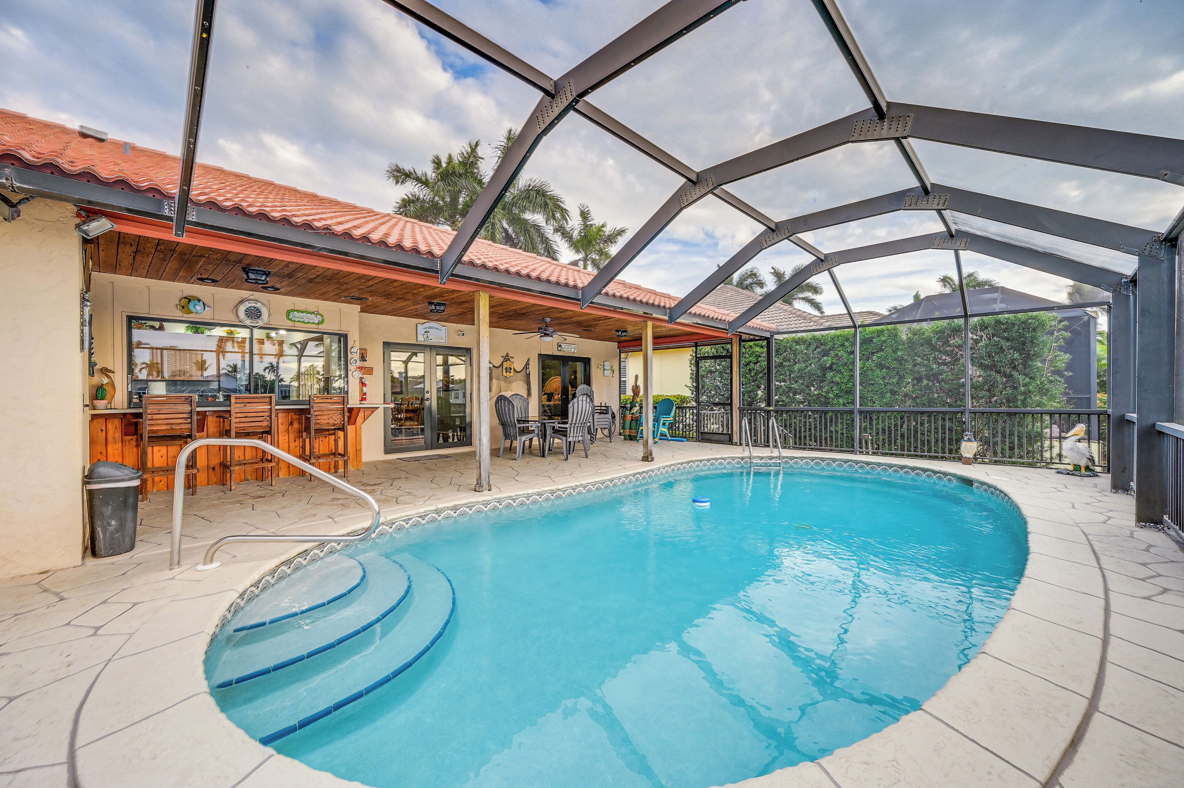 A heated pool