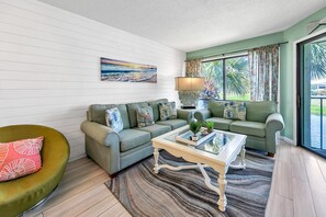 Condo, Multiple Beds (Edgewater Golf Villa 1409) | Living area | TV - Edgewater Golf Villa 1409 (Panama City Beach)