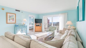 Leilighet, 1 kingsize-seng med sovesofa (The Islander 416) | Oppholdsområde