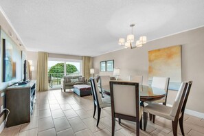 Condo, 1 King Bed with Sofa bed (Ocean 214 at The Islander) | Living area | TV - The Islander 214 (Destin)