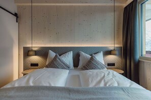 Departamento Premium, 2 habitaciones | Ropa de cama hipoalergénica y caja de seguridad en la habitación