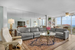 Condo, Multiple Beds (Shoreline Towers 3063) | Living area | TV - Shoreline Towers 3063 (Destin)