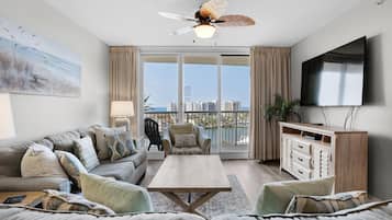 Condo, Multiple Beds (Pelican Beach Terrace 805) | Living area | TV