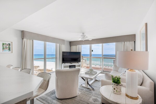 Condo, 1 King Bed with Sofa bed (Pelican Beach Resort 501) | Living area | TV - Pelican Beach Resort 501 (Destin)