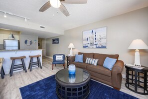 Condo, Multiple Beds (Pelican Beach Resort 308) | Living area | TV