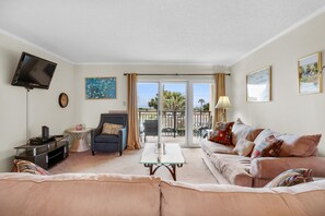 Condo, Multiple Beds (Emerald Isle 210) | Living area | TV - Emerald Isle 210 (Fort Walton Beach)