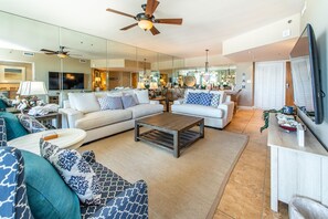 Condo, Multiple Beds (East Pass 407) | Living area | TV - East Pass 407 (Destin)