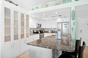 Condo, 1 King Bed with Sofa bed (East Pass 208) | Private kitchen | Oven, toaster - East Pass 208 (Destin)