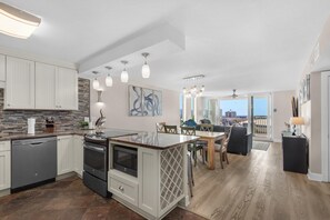 Condo, Multiple Beds (Dolphin Point #602A) | Private kitchen | Oven, toaster