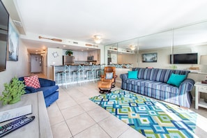 Condo, 1 King Bed with Sofa bed (SunDestin 1211) | Living area | TV - Sundestin 1211 (Destin)