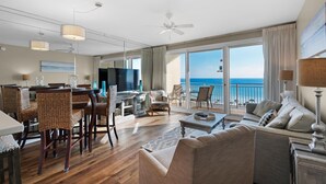 Condo, Multiple Beds (Sterling Shores 916) | Living area | TV - Sterling Shores 916 (Destin)