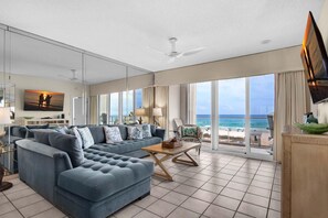 Condo, Multiple Beds (Sterling Sands 209) | Living area | TV - Sterling Sands 209 (Destin)