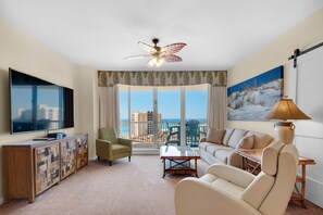 Condo, Multiple Beds (St. Lucia 1002) | Living area | TV - St. Lucia 1002 (Destin)