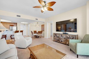 Condo, Multiple Beds (St. Lucia 1002) | Living area | TV - St. Lucia 1002 (Destin)