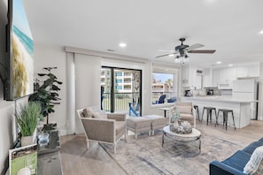 Condo, Multiple Beds (Silver Dunes D206- The Salty Seahorse) | Living area | TV - Silver Dunes D206- The Salty Seahorse (Destin)