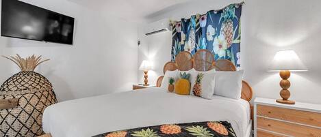 1 slaapkamer, een bureau, een strijkplank/strijkijzer, gratis wifi