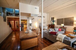 Smart TV, foosball, table tennis, books