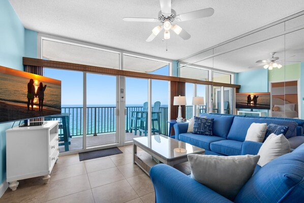 Condo, Multiple Beds (Jade East 1730) | Living area | TV - Jade East 1730 (Destin)
