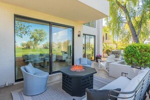 Terrace/patio - Gorgeous Luxury Home on 2nd Hole Gainey Ranch Golf Course! Pools, PickleBall,Gym (Scottsdale)