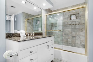 Condo, Multiple Beds (Surfside Resort #309) | Bathroom | Free toiletries, towels, soap, toilet paper - Surfside Resort #309 (Miramar Beach)