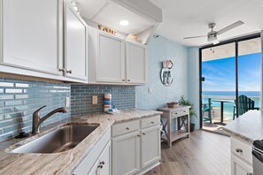 Condo, Multiple Beds (Surfside Resort #1409) | Private kitchen