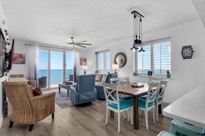 Condo, Multiple Beds (Majestic Sun 1014B- Shades of Blue) | Living area | TV - Majestic Sun 1014b- Shades of Blue (Miramar Beach)